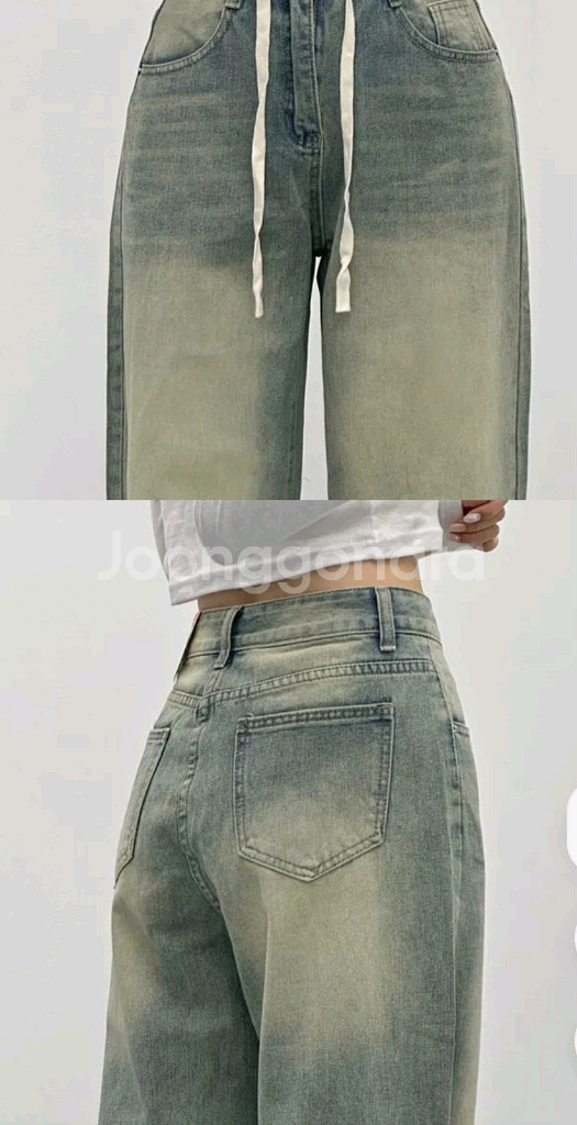 선데이이브닝 와이드팬츠 데님팬츠 청바지 롱팬츠--2