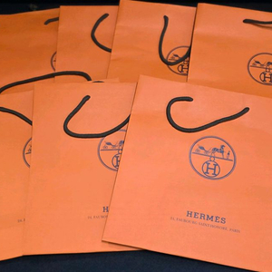 에르메스 오렌지 쇼핑백 8개