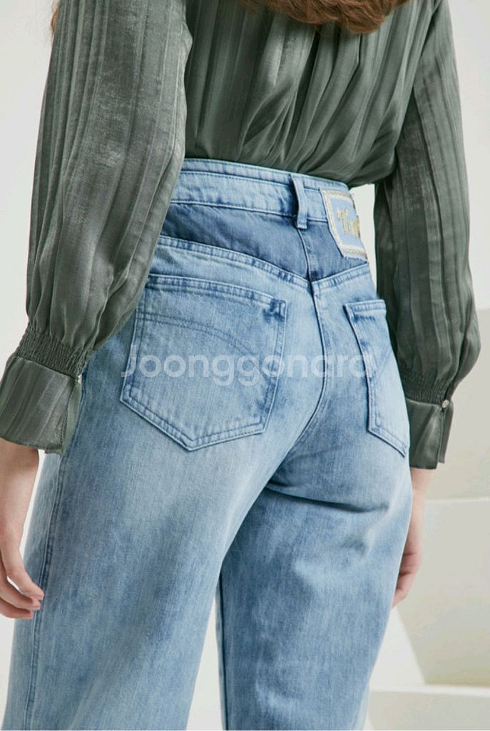 타임 테이퍼드 데님 팬츠 타임 여성 청바지 64--2