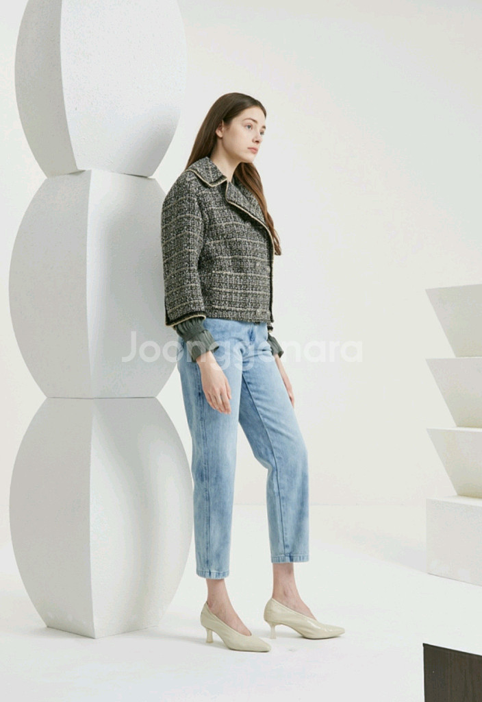타임 테이퍼드 데님 팬츠 타임 여성 청바지 64--10