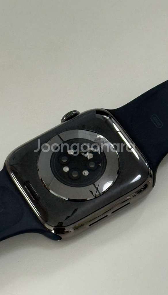 애플워치6 스테인리스 그래파이트 44mm--1