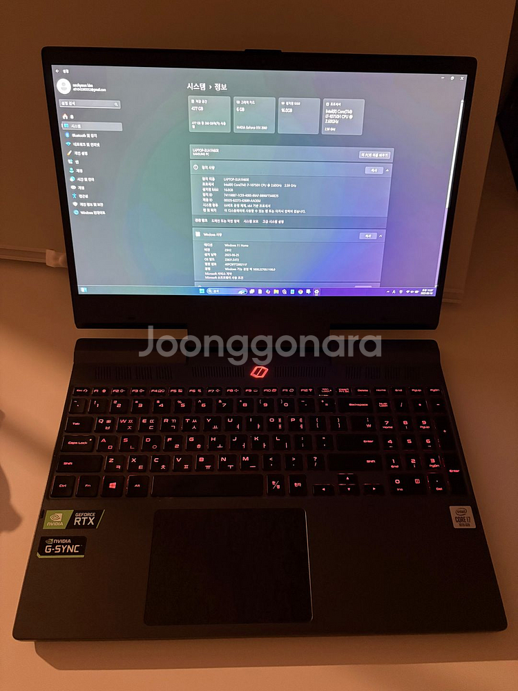삼성 오디세이 게이밍 노트북 NT850XCJ 급처--4