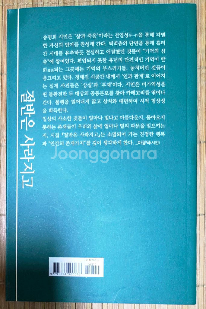 송영희 시집 절반은 사라지고--3