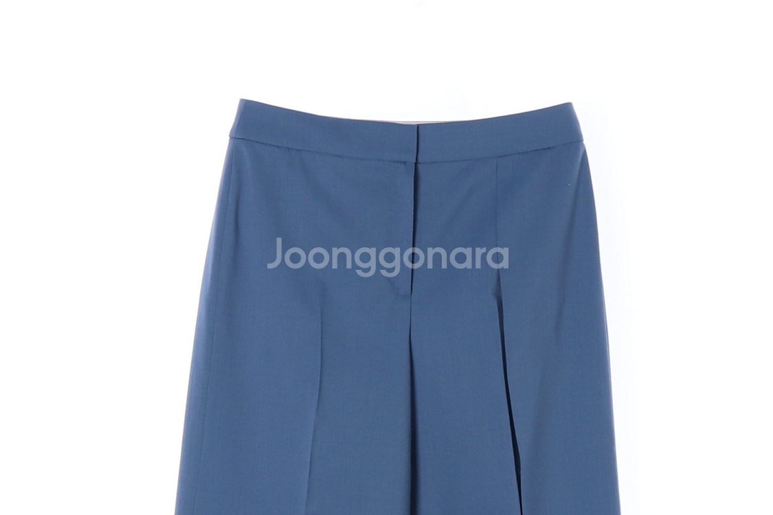 [S]아이잗 콜렉션 블루 와이드 스트레이트 슬랙스 팬츠--1