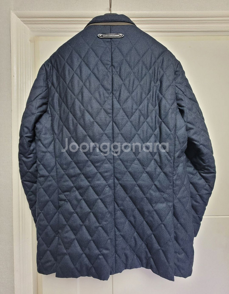 [마에스트로] 모 100% 네이비 퀄팅 패딩 자켓--2