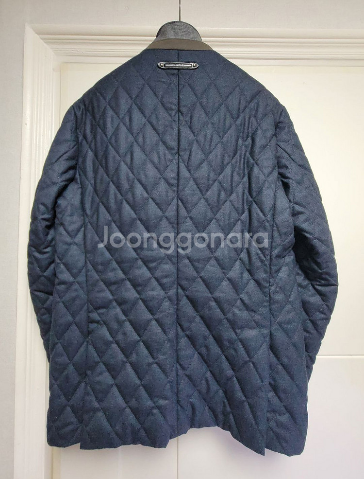[마에스트로] 모 100% 네이비 퀄팅 패딩 자켓--4