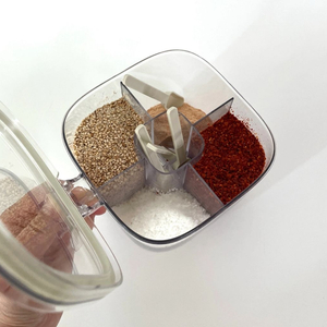 한 손 오픈 4칸 양념통, 조미료통 새상품