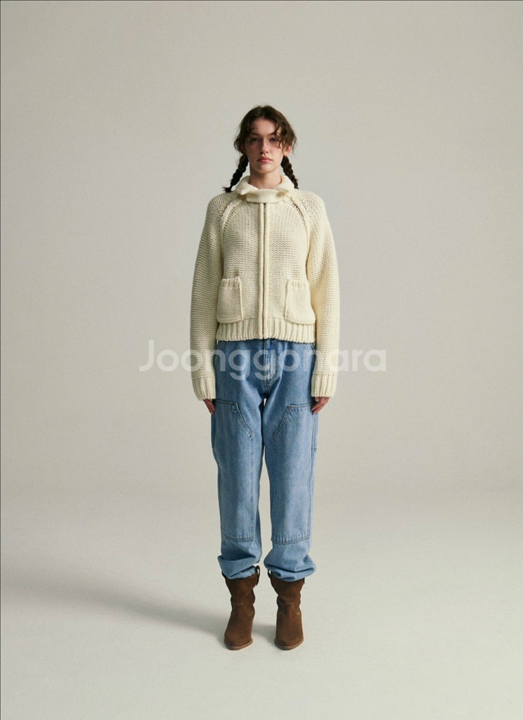 [더바넷 soap zip-up knit cardigan--1