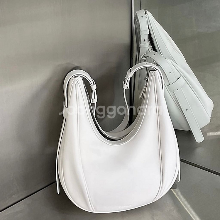 폴뉴아 오벌백 라이트그레이 플레인--1