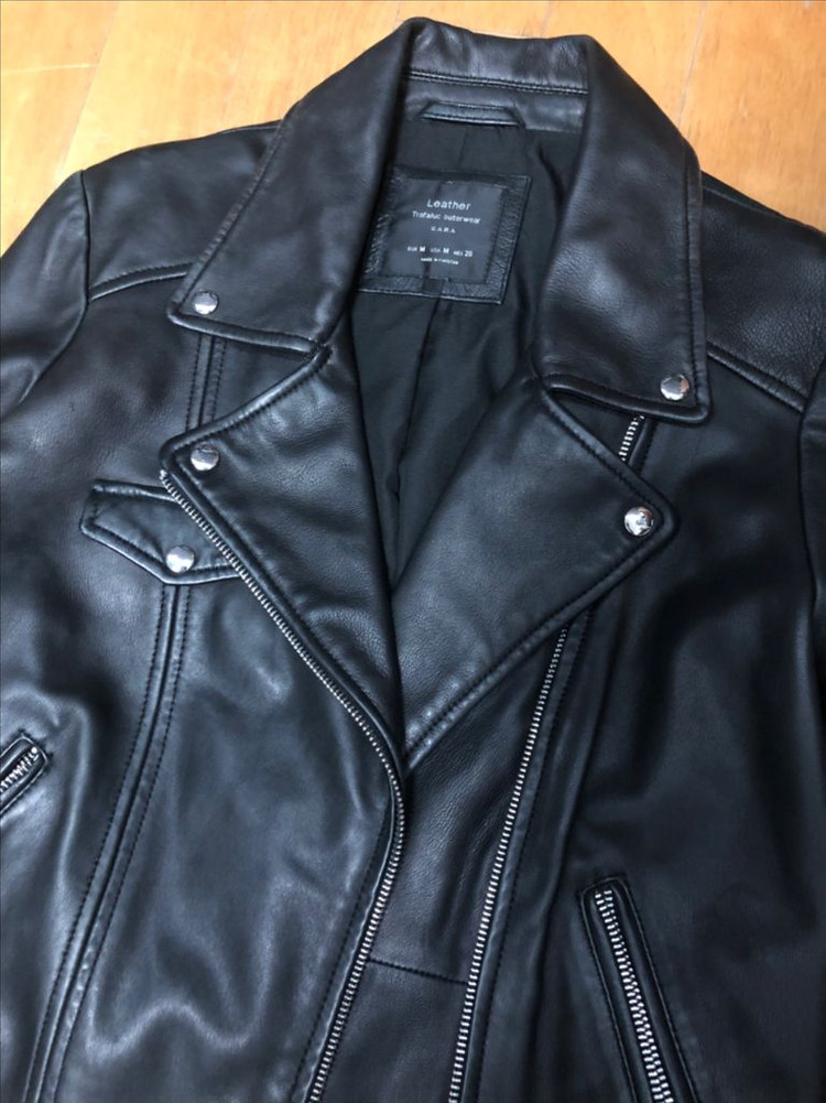 자라 양가죽 레더 라이더자켓 우먼 M 이미지