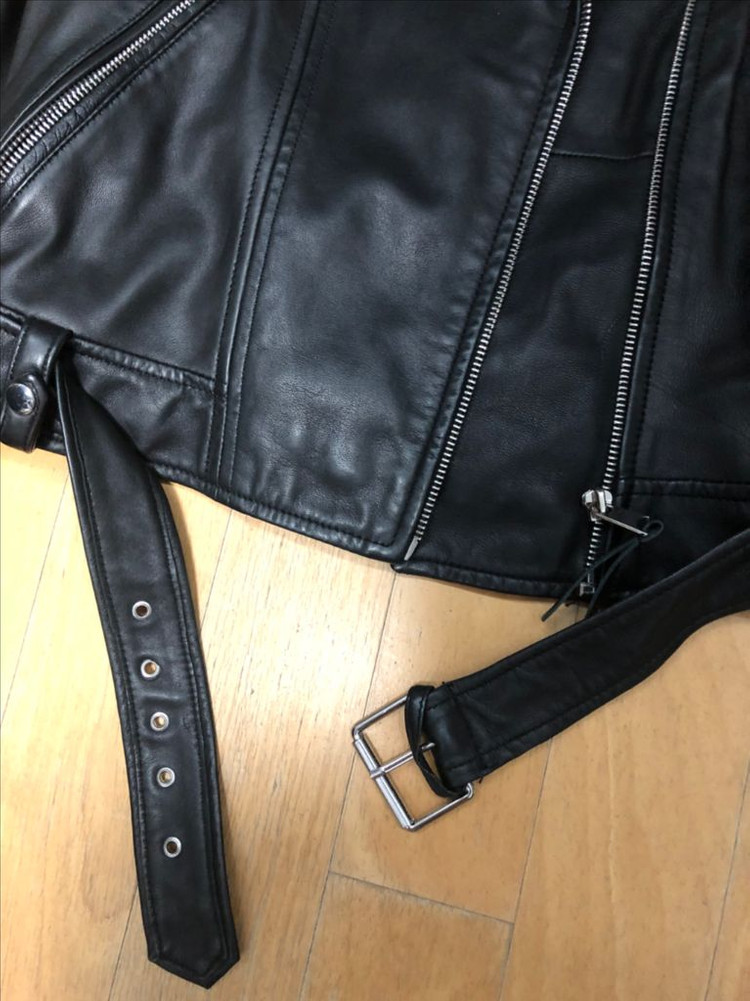 자라 양가죽 레더 라이더자켓 우먼 M 이미지