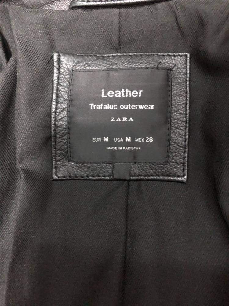 자라 양가죽 레더 라이더자켓 우먼 M 이미지