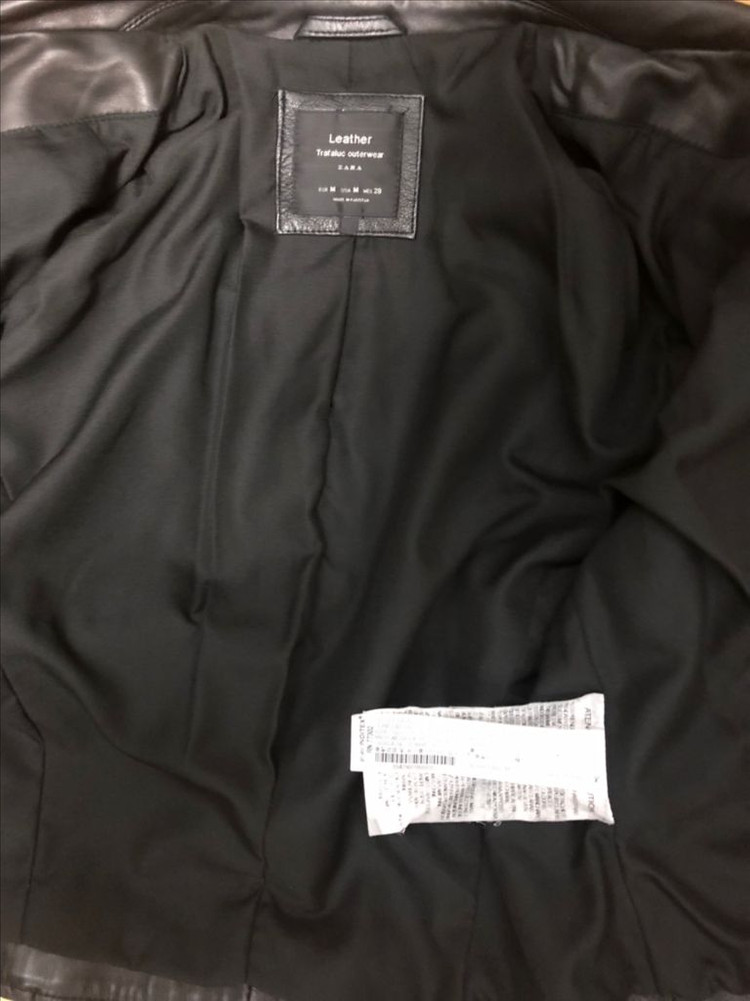 자라 양가죽 레더 라이더자켓 우먼 M 이미지
