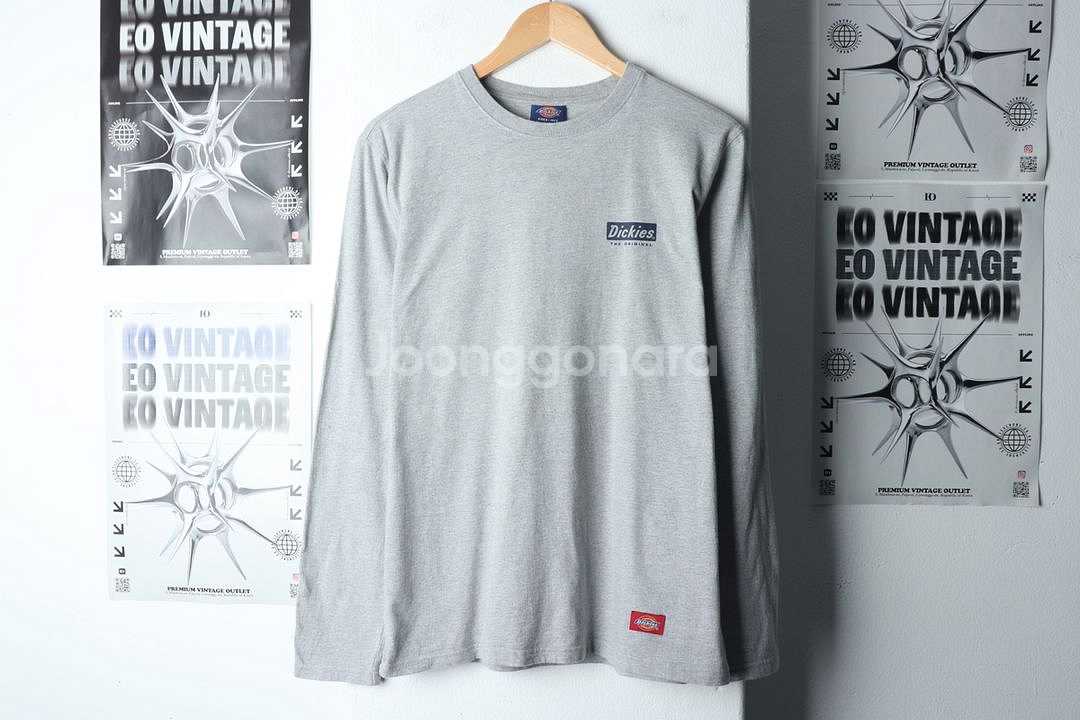 (L) 디키즈 긴팔티셔츠 그레이 올드스쿨--1