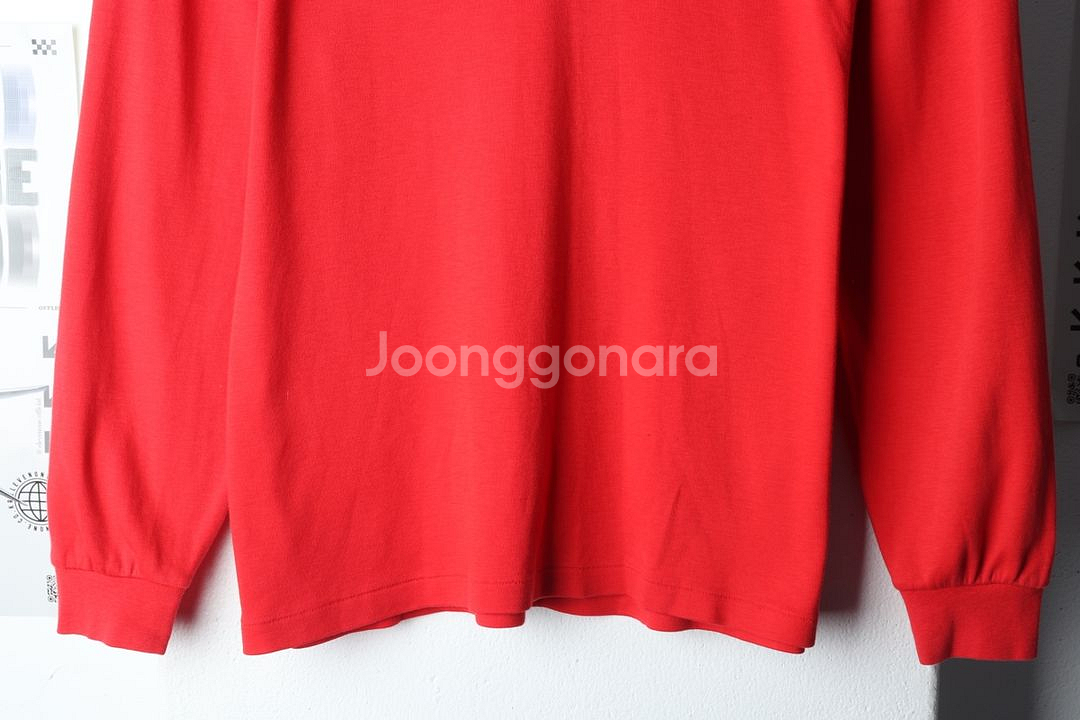 W(L) 먼싱웨어 긴팔티셔츠 골프 긴폴라 레드--3