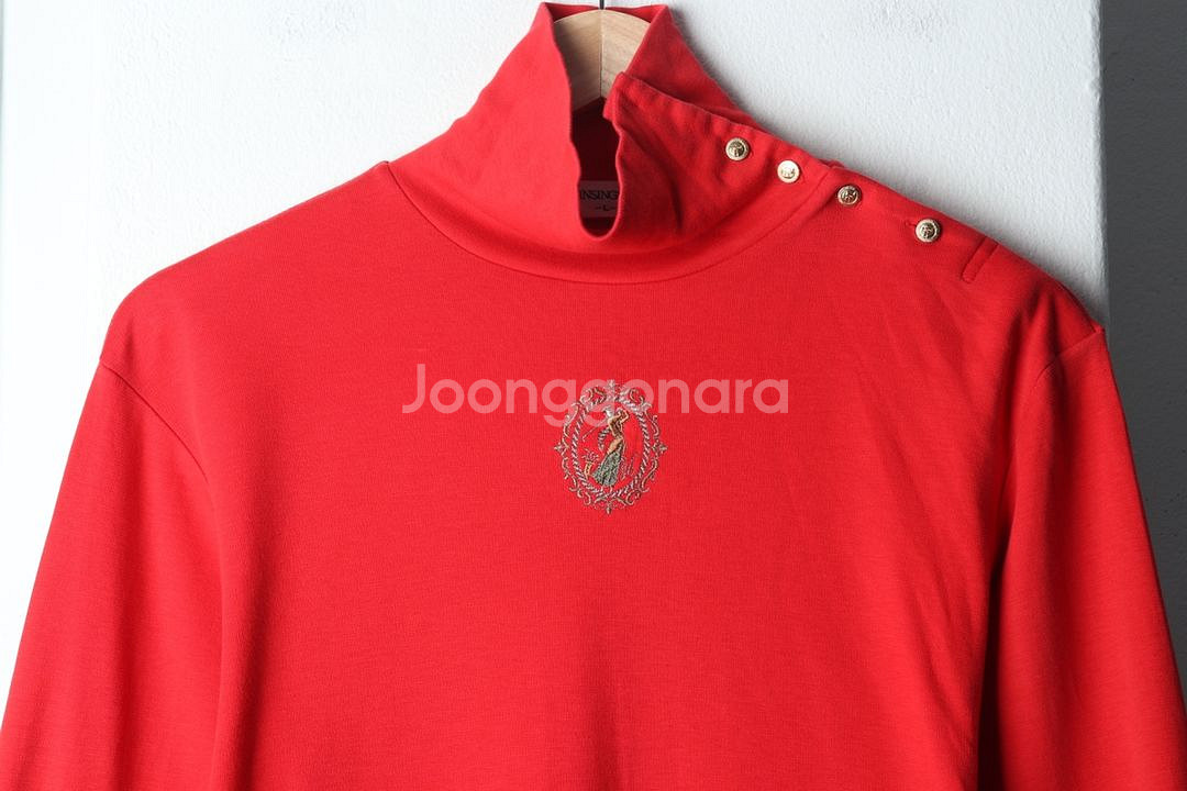 W(L) 먼싱웨어 긴팔티셔츠 골프 긴폴라 레드--2