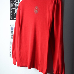 W(L) 먼싱웨어 긴팔티셔츠 골프 긴폴라 레드