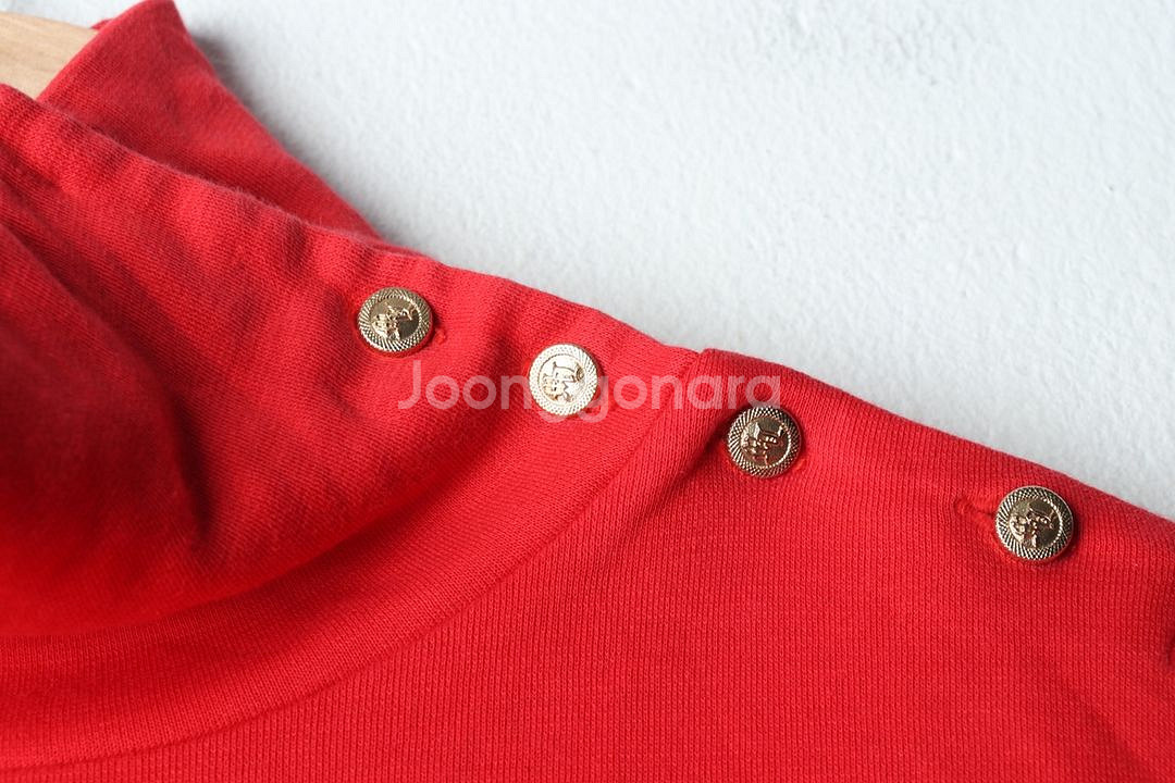 W(L) 먼싱웨어 긴팔티셔츠 골프 긴폴라 레드--5