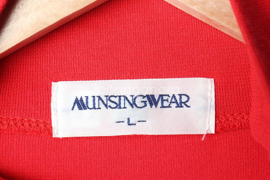 W(L) 먼싱웨어 긴팔티셔츠 골프 긴폴라 레드--6