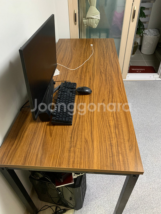 원목2인용컴퓨터책상팝니다.(180)--1