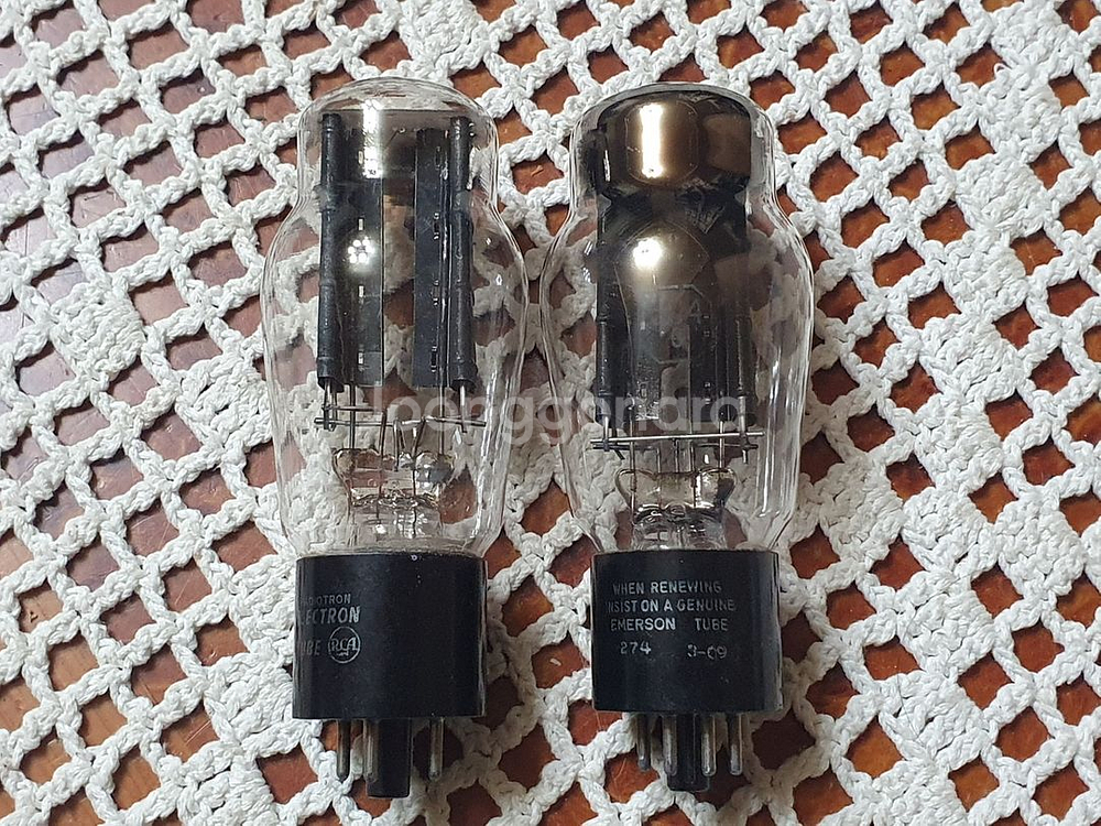 RCA EMERSON 5U4G 구형 정류관 2개--0