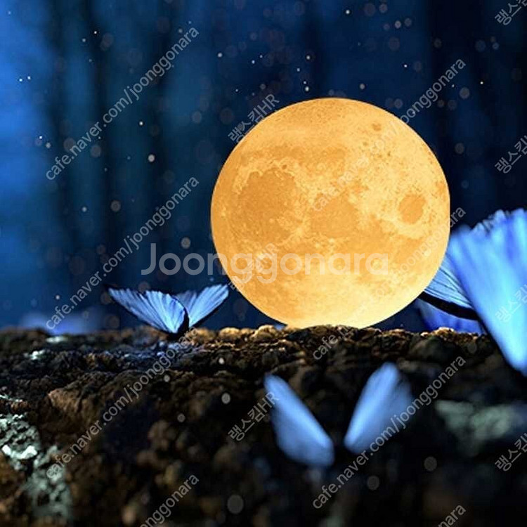 새 중형 정품 3D 입체형 달조명 무드 힐링 취침등--1