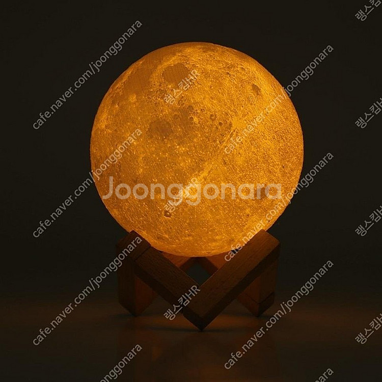 새 중형 정품 3D 입체형 달조명 무드 힐링 취침등--6