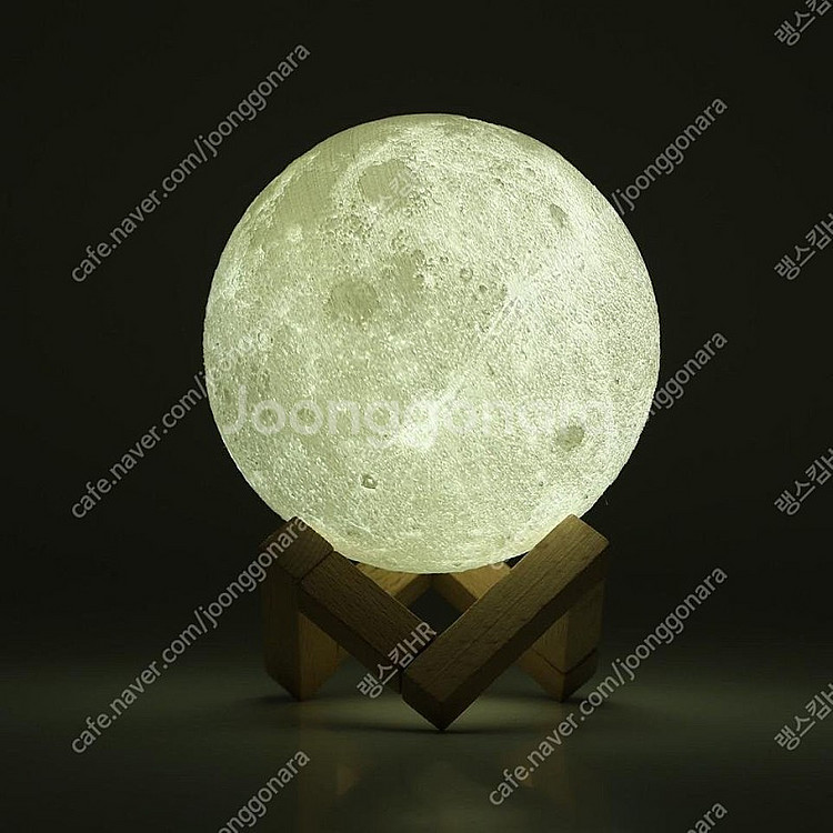 새 중형 정품 3D 입체형 달조명 무드 힐링 취침등--7