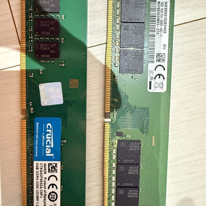 (ddr4)삼성램 16gb, crucial램 8gb
