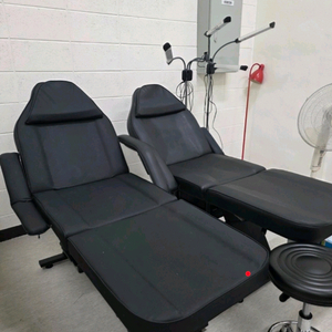 블랙 문신/마사지 베드 & Double Line 조명