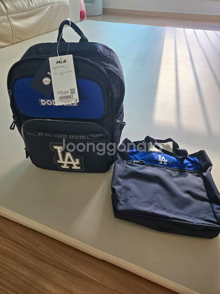 MLB 다저스 백팩 & 신발가방 세트--0