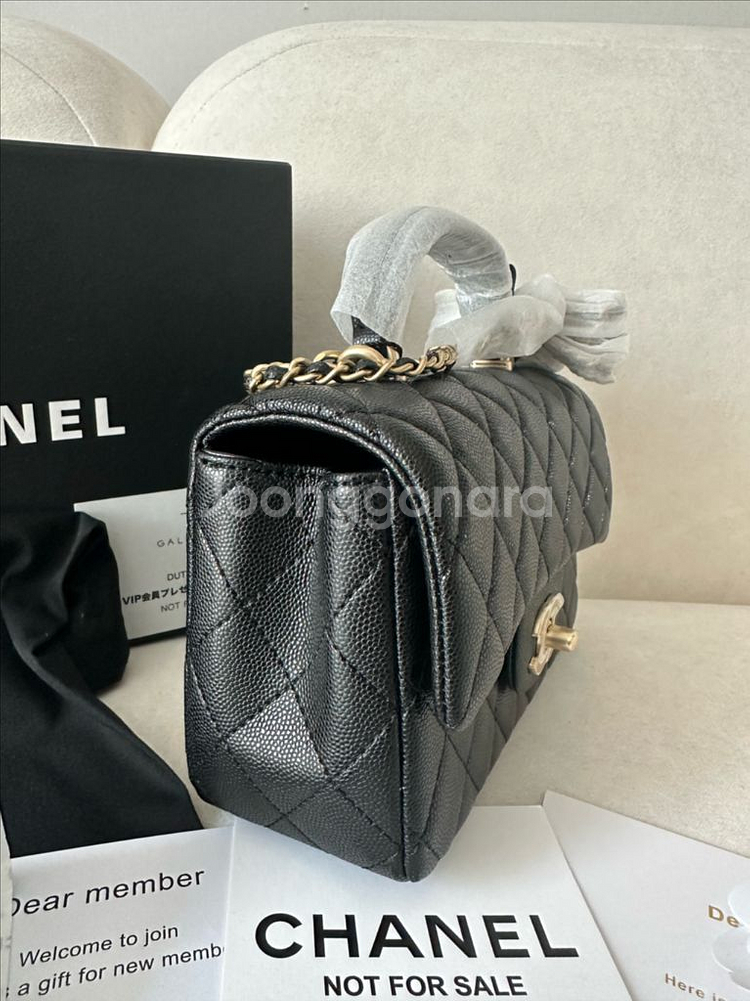 샤넬 탑핸들 플랩백--3