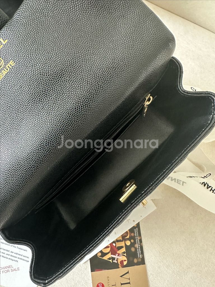 샤넬 탑핸들 플랩백--4