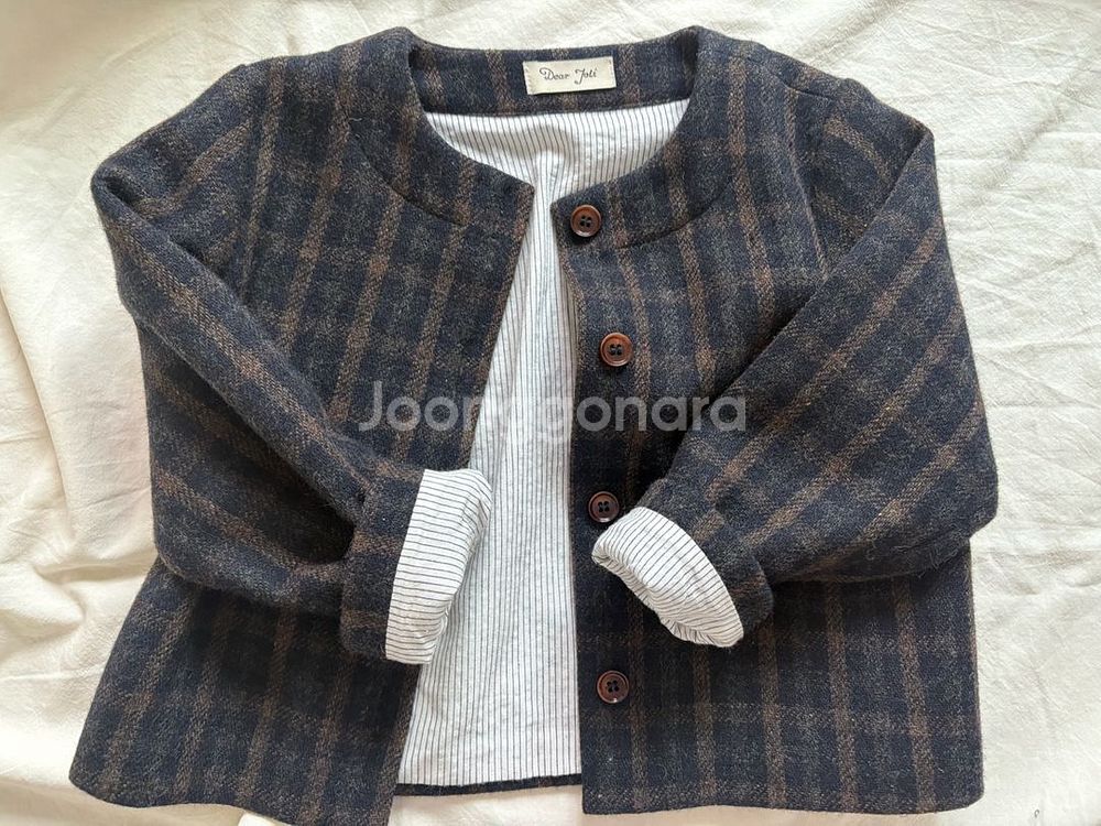 디어졸리 체크 울 자켓 100-110size 추천--2