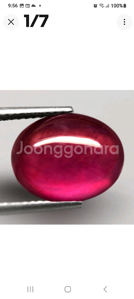 천연루비6.41캐럿무처리 열처리 각종처리포함--0