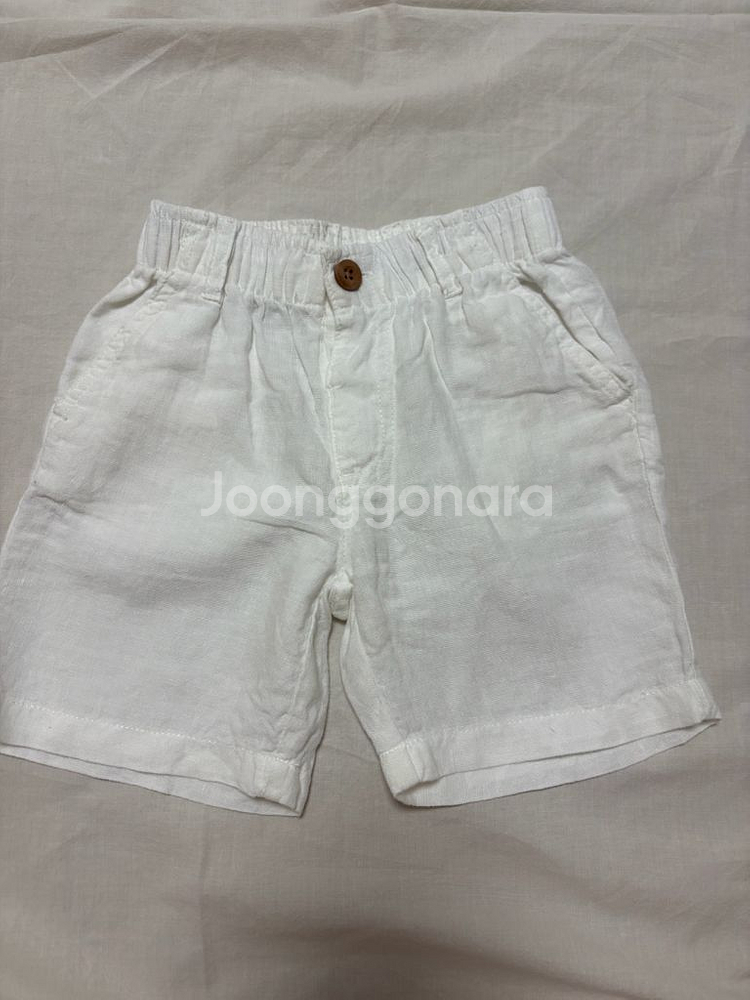 자라 린넨 반바지 116cm 카키색, 흰색--3