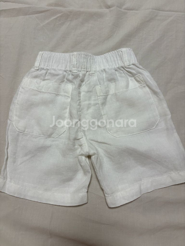 자라 린넨 반바지 116cm 카키색, 흰색--4