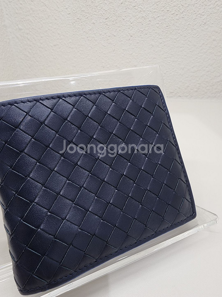 보테가 베네타 인트레치아토 투톤 반지갑 블랙&블루--7