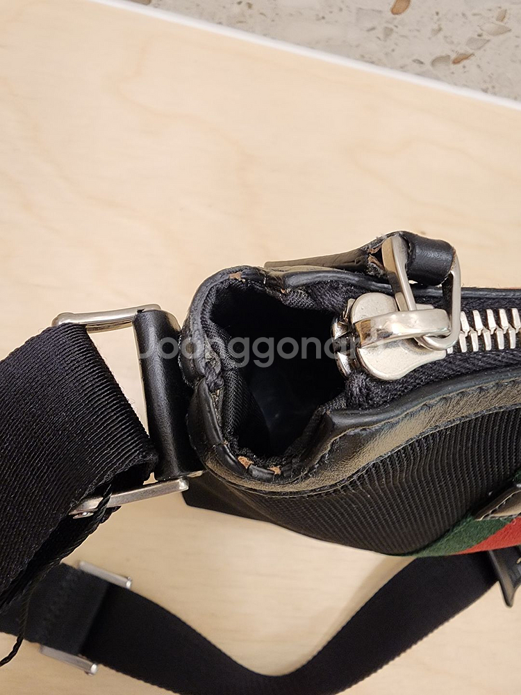 구찌 블랙 오피디아 웹 메신저 크로스백 631195--4