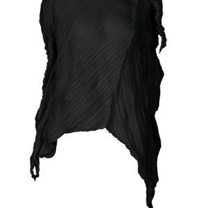 이세이미야케 링클 드 트위스트 탑 블랙