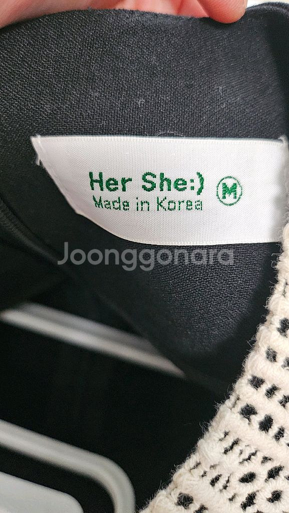 [새상품] her she 레이스카라 원피스--4