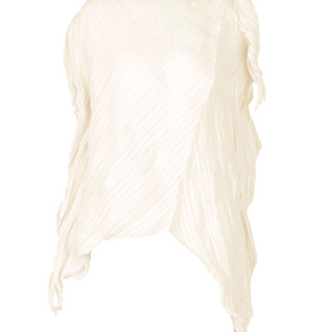 이세이미야케 링클 드 트위스트 탑 화이트