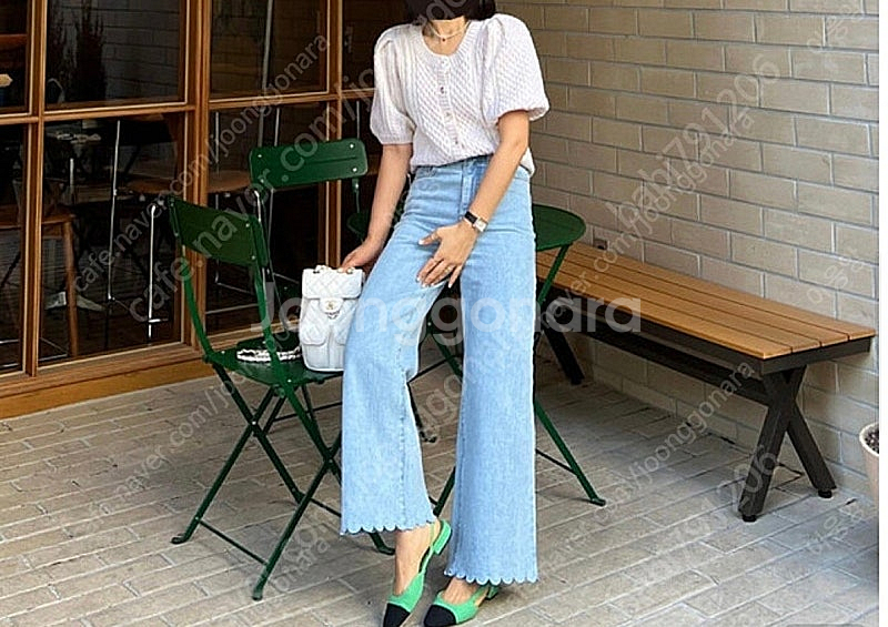 쇼트벗스터닝(숏트벗스터닝)한연아 스켈럽 팬츠(데님)--0