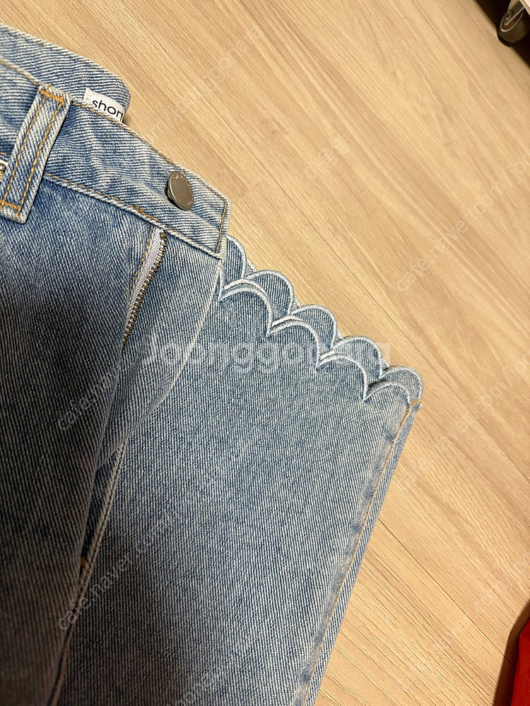 쇼트벗스터닝(숏트벗스터닝)한연아 스켈럽 팬츠(데님)--3