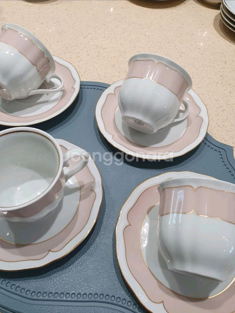 빈티지 독일 쉬른딩바바리아 두오모토스카 컵앤소서 4세트--5