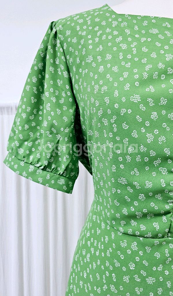 육육걸즈 원피스 스퀘어넥 머메이드원피스 여름 쉬폰롱원피--2