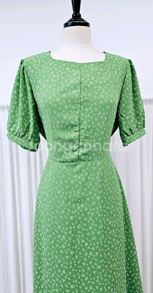 육육걸즈 원피스 스퀘어넥 머메이드원피스 여름 쉬폰롱원피--1