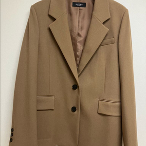 시스티나 울자켓 투버튼 카멜