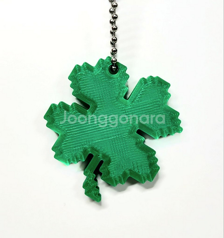 8비트 네잎클로버 키링 키체인--4