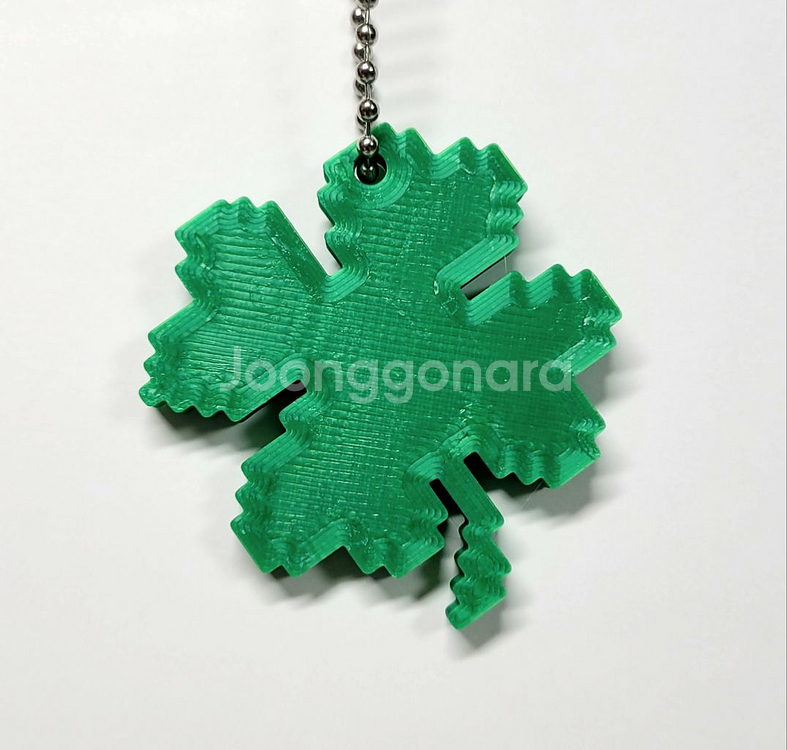 8비트 네잎클로버 키링 키체인--5